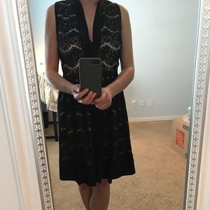 Vince Camuto Black Lace Dress